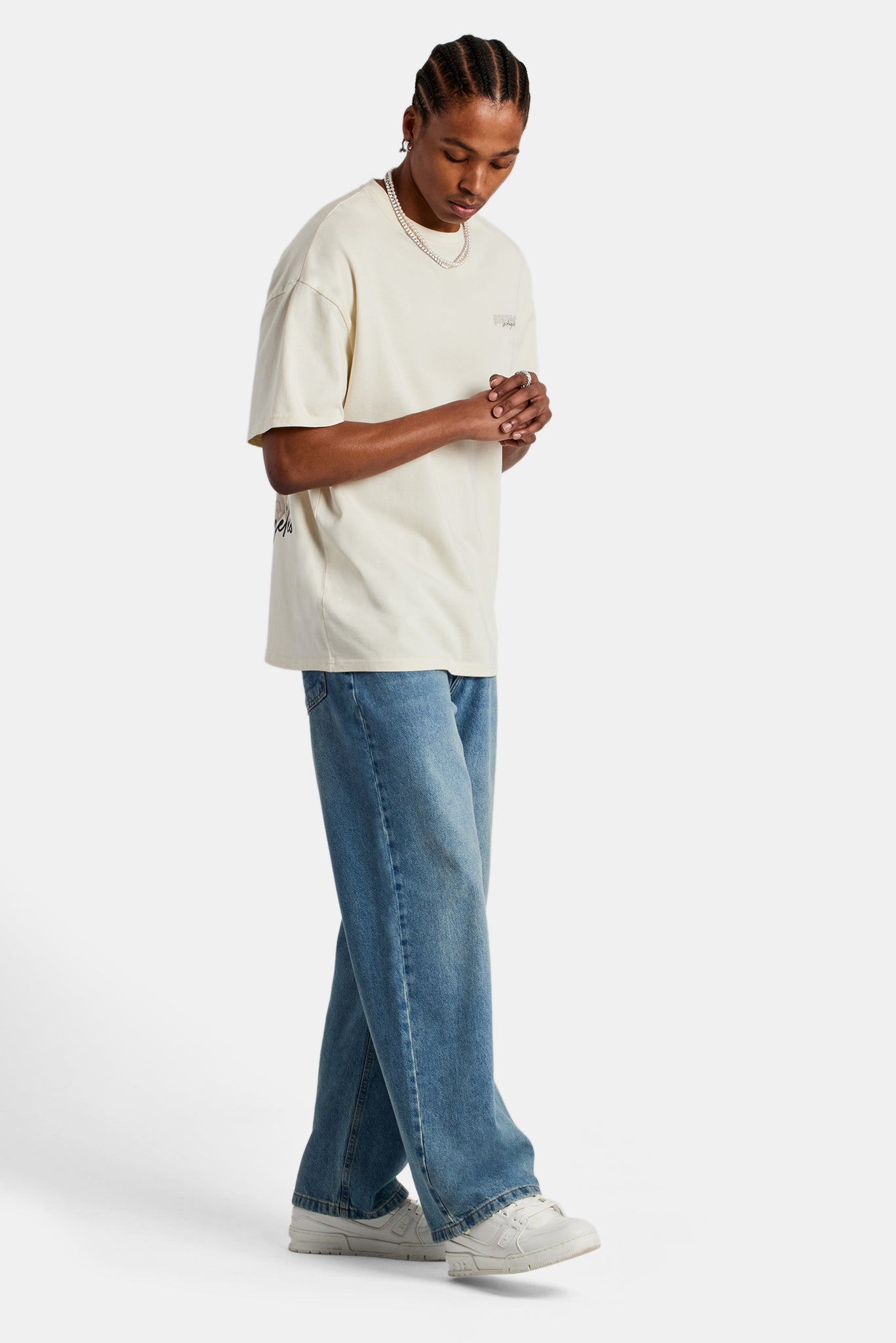 Baggy Fit Jeans - Mittelblau